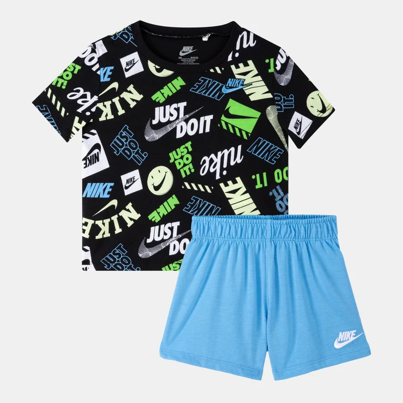 نايكي Kids' Sportswear Jersey T-Shirt & Shorts Set